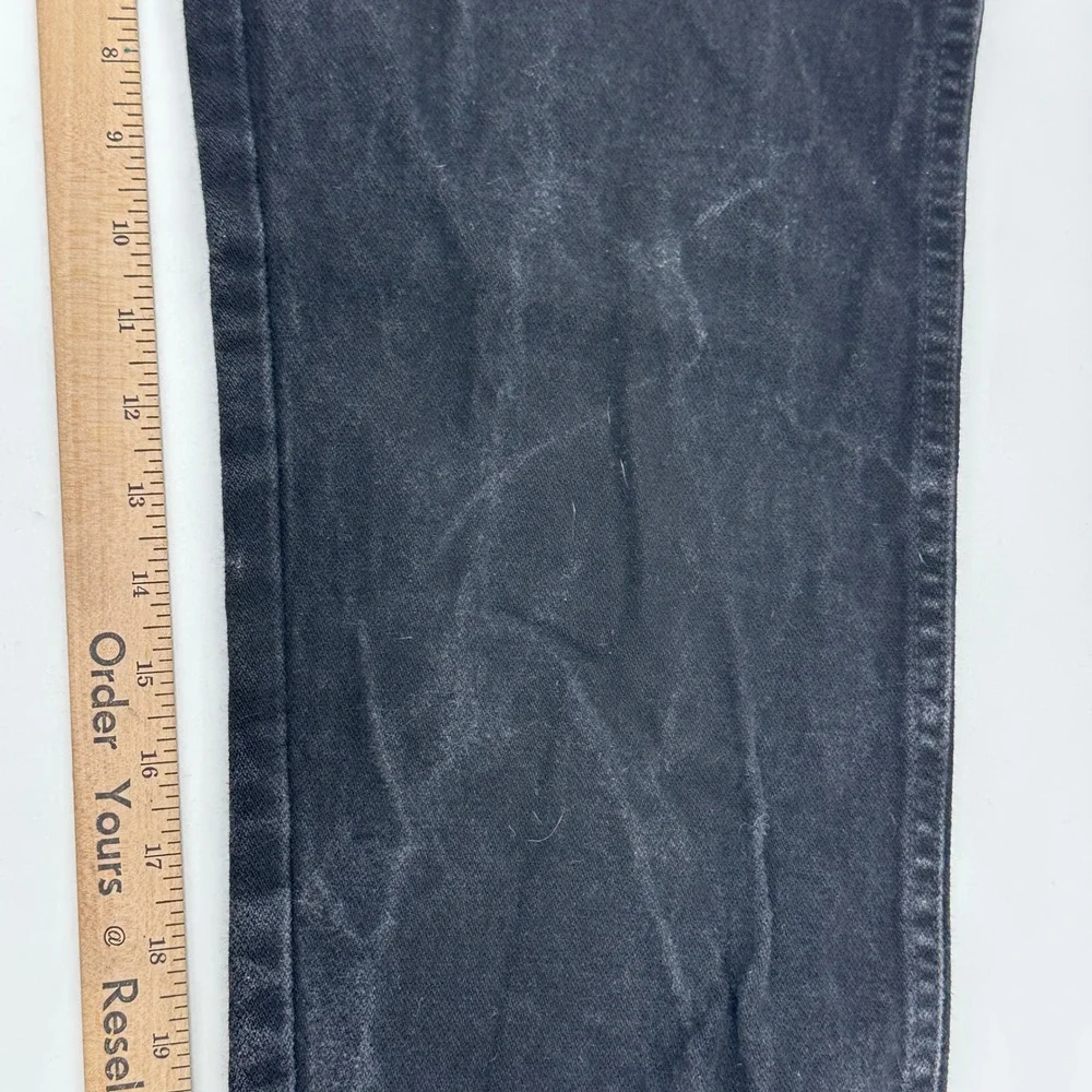 Wrangler 936WBK Jeans Mens 35x32 Black Solid Slim Fit Cowboy Cut Modern Era